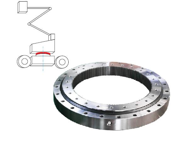 Небольшая подъемная рабочая платформа использует легкий поворотный подшипник