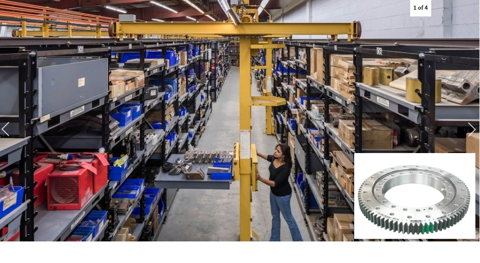 Средний подшипник поворотного кольца шарика контакта 4 пунктов размера для подборщика запаса склада