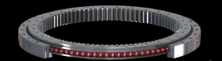 Однорядный шариковый поворотный подшипник с внутренней шестерней