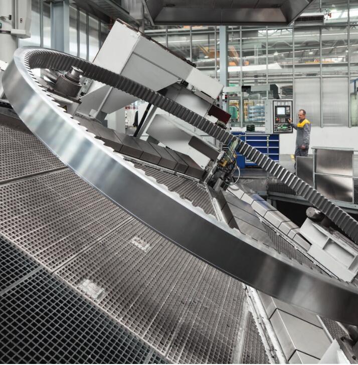 Однорядный шариковый поворотный подшипник большого диаметра с внутренней шестерней